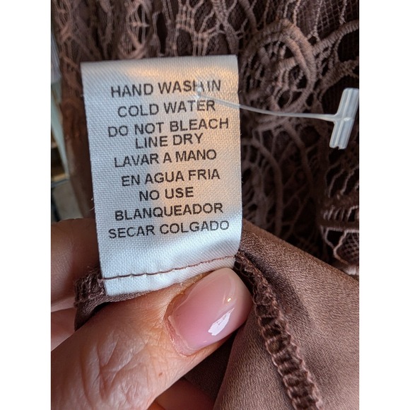 Entro Mauve Lace Coquette Whimsigoth Boho Sheer Top Medium Fairy Renaissance - Picture 8 of 11